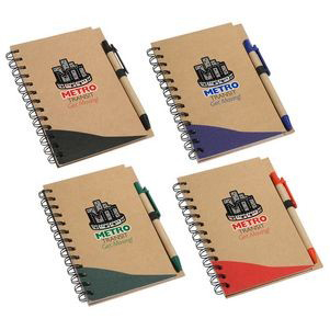 Variety of promo notebooks with matching pens